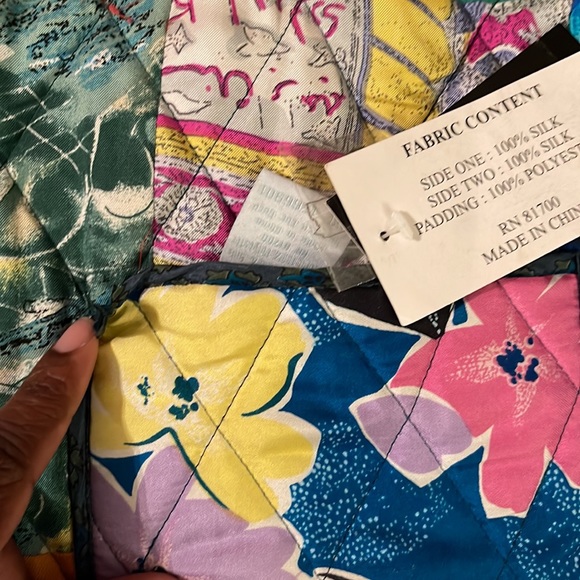 ❌SOLD❌New Patchwork silk reversible women's jacket coat size 2XL - Picture 13 of 17